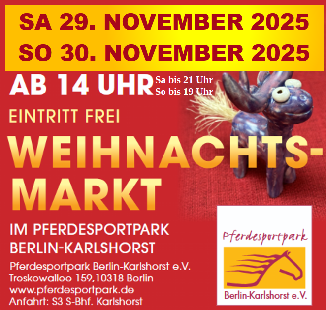 Karlshorster Weihnachtsmarkt am Sa. 29.11. & So. 30.11.2025